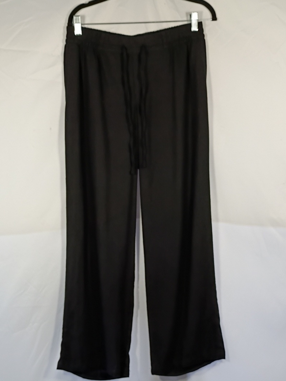 EUC Old Navy Linen Blend Wide Leg Black Pants Women's Size Small Summer